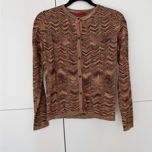Missoni for Target Brown Zigzag Pattern Sweater Size Small